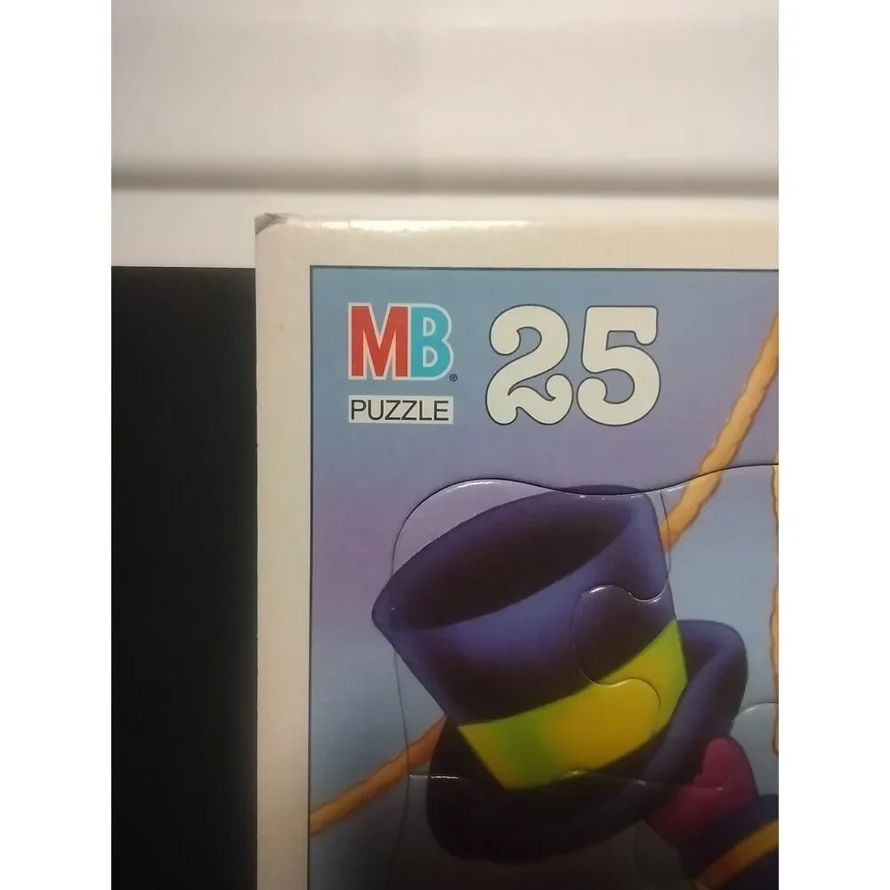 Vintage 1993 Barney Frame Tray 25 Piece‎ Circus Puzzle Milton Bradley 4364-10